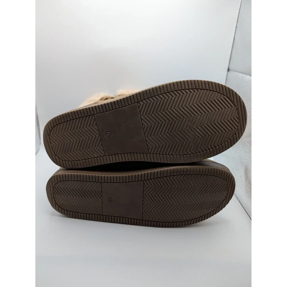 G by Guess‎ Aussie Chestnut Faux Suede Shearling Cuff Boots Womens 7M Rhinestone